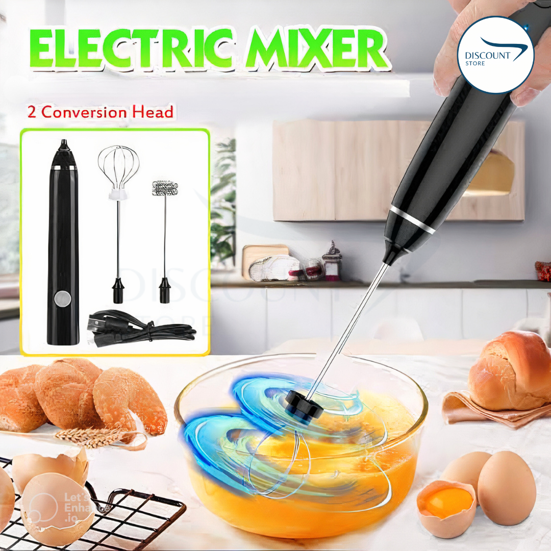 2 in 1 Rechargeable Electric Coffee Beater & Frother + FREE Nescafé Coffee Packet