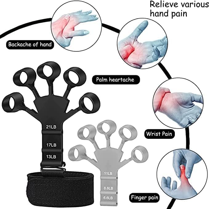 Hand Grip with Counter+1 pc Silicone Finger Exercise Grip