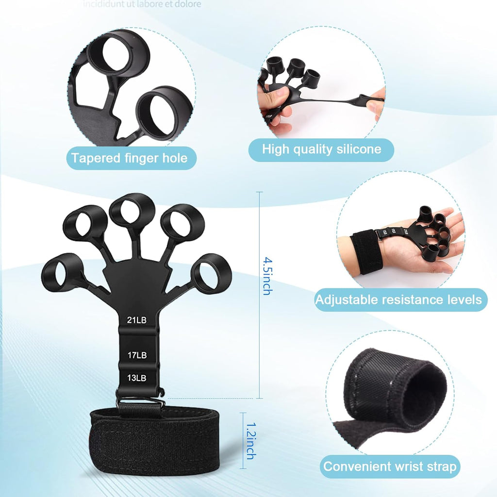 Hand Grip with Counter+1 pc Silicone Finger Exercise Grip