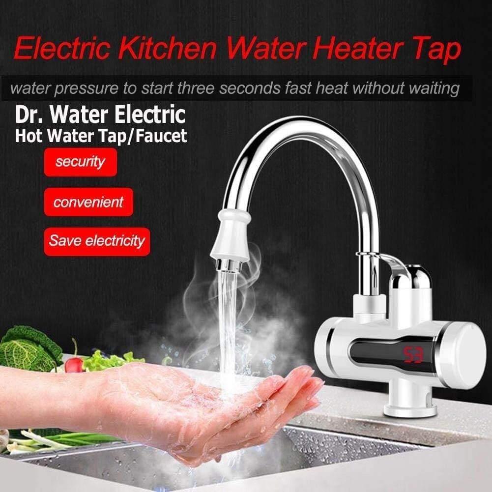 Electric Instant Water Heating Tap with LED Temperature Display Hot Water Faucet