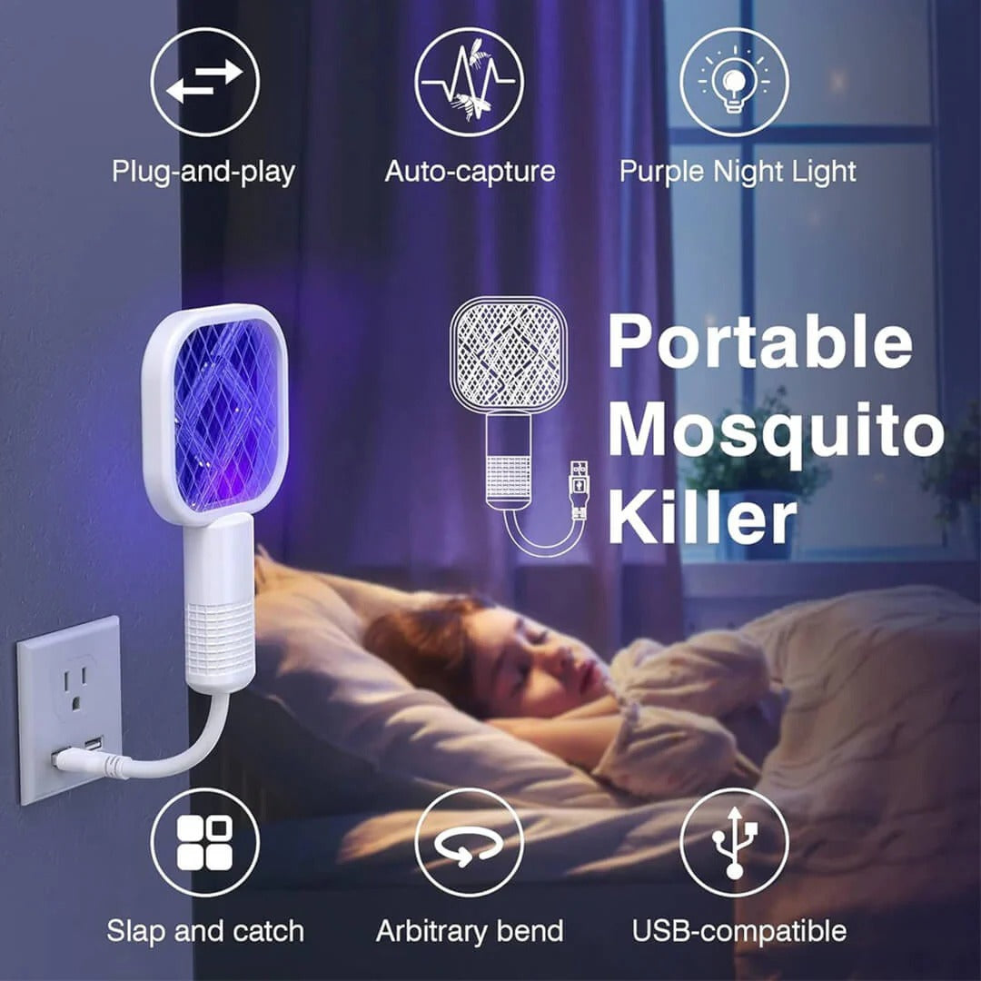 Mini Portable USB Mosquito Racket with UV light